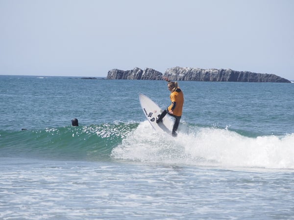a young surfer shreds at Otter Rock and Roll