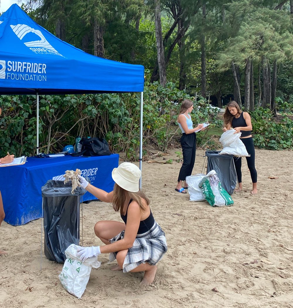 Camile Cleveland with the Oahu Surfrider Chapter at a local event