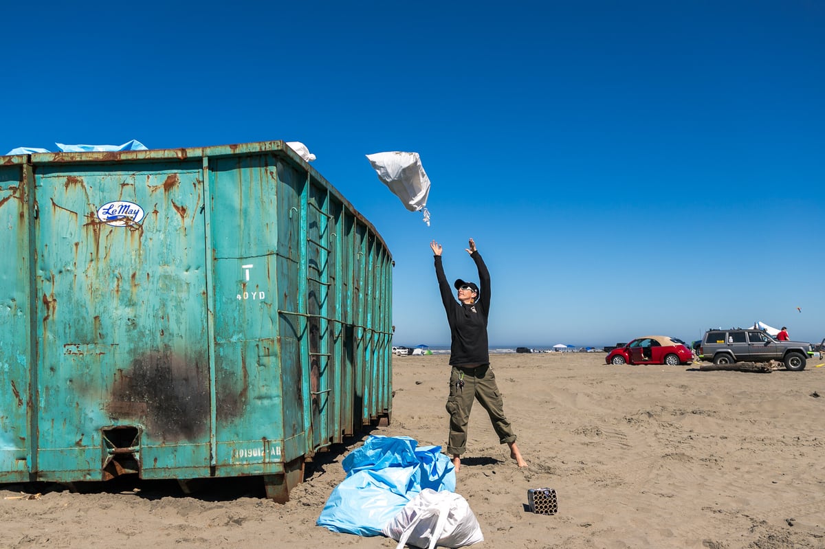 Dumpster Trash Bag Toss