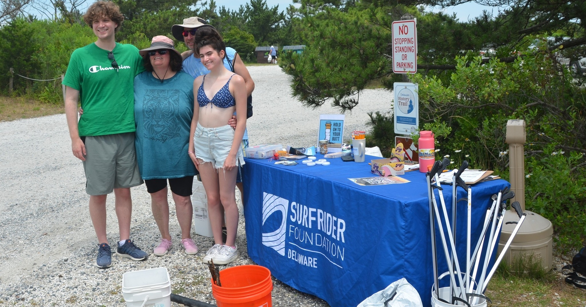 Happy Patriotic Beach Cleaners