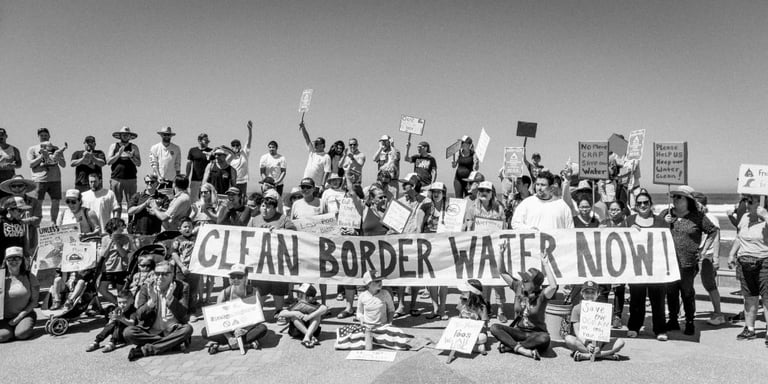 image of crowd from Clean Water March in Imperial Beach, 2019