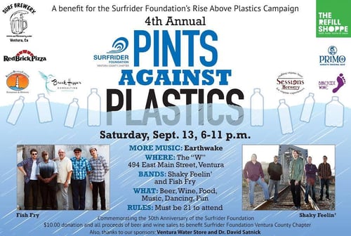 Pints Against Plastics promotional poster for 2014