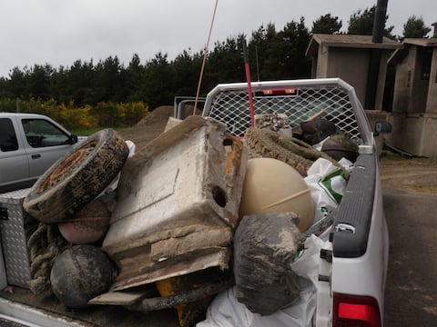 1 of the truckloads of debris from the event