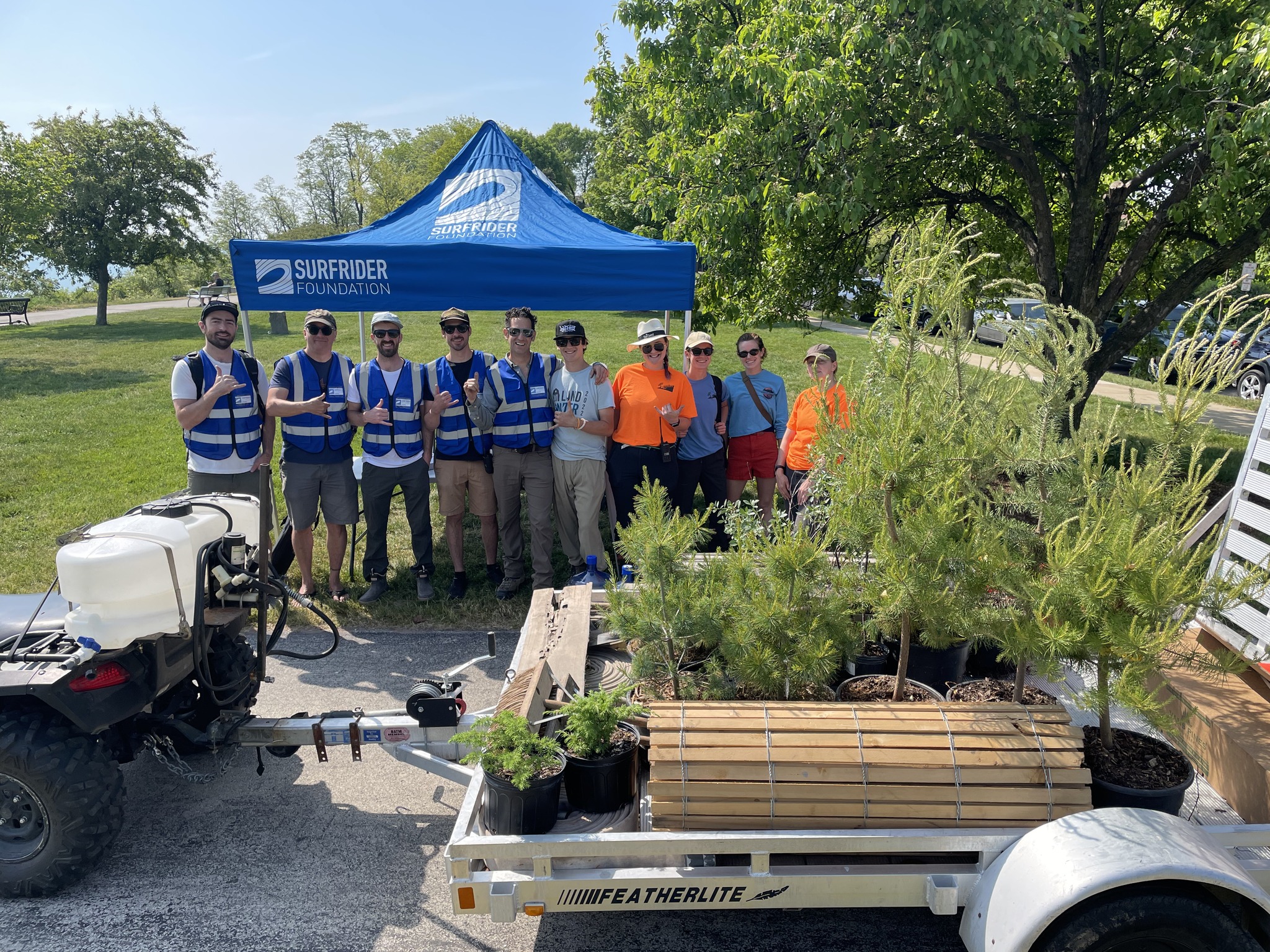 MKE dune restoration group wearing vests