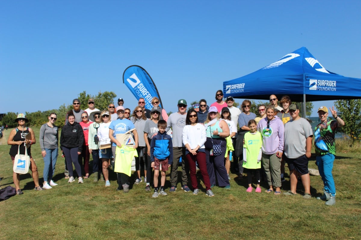 The Surfrider Foundation Team at a Lorain Beach Cleanup in Sept 2023