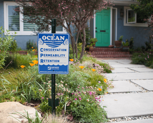 Ocean Friendly garden CPR sign 
