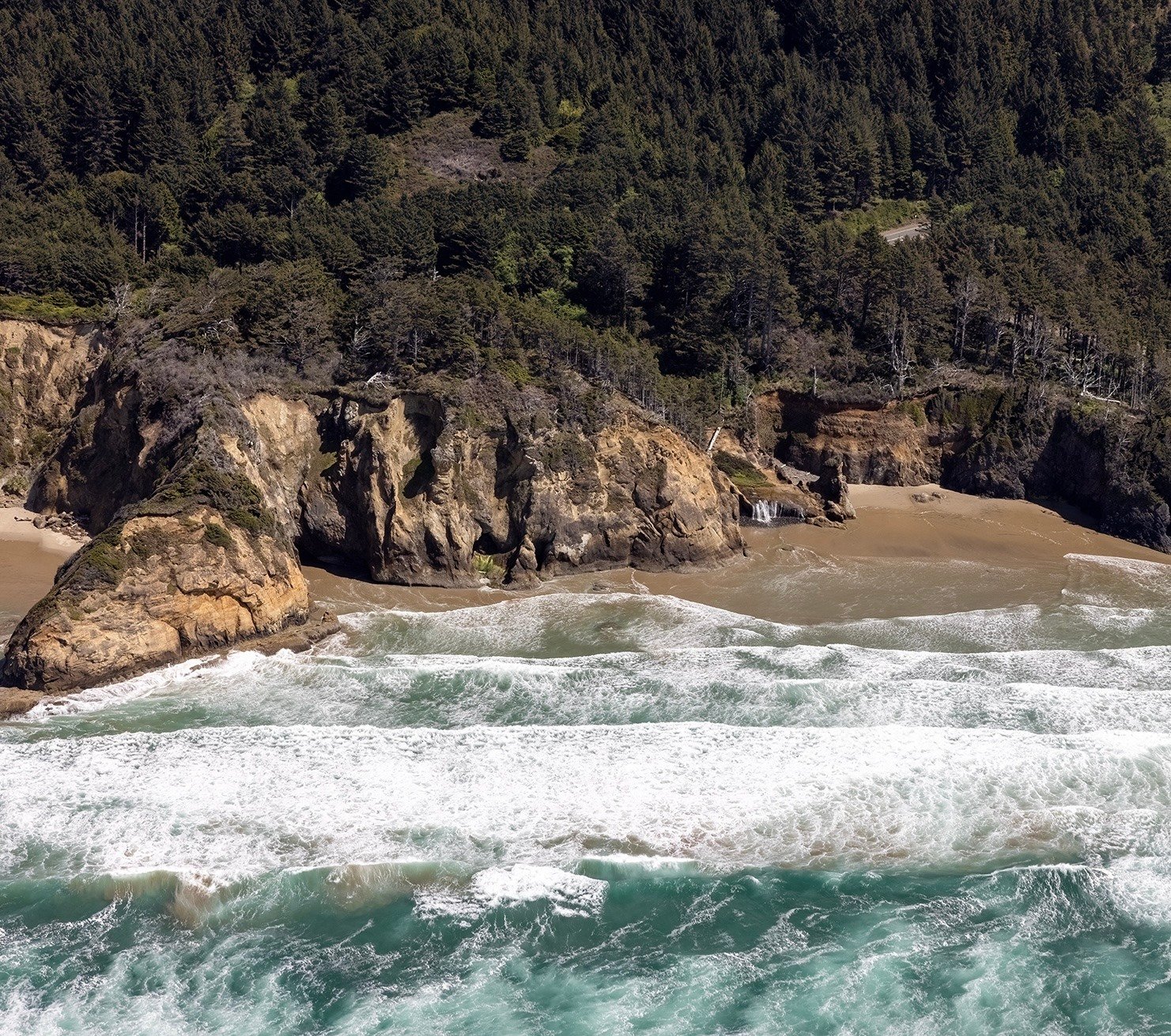 aerial view of hug point