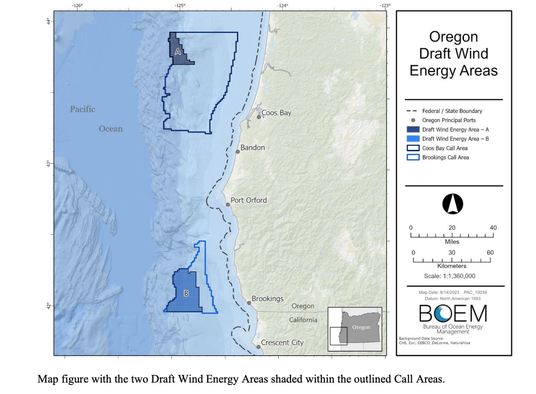 Oregon Offshore Wind Energy Areas Announced