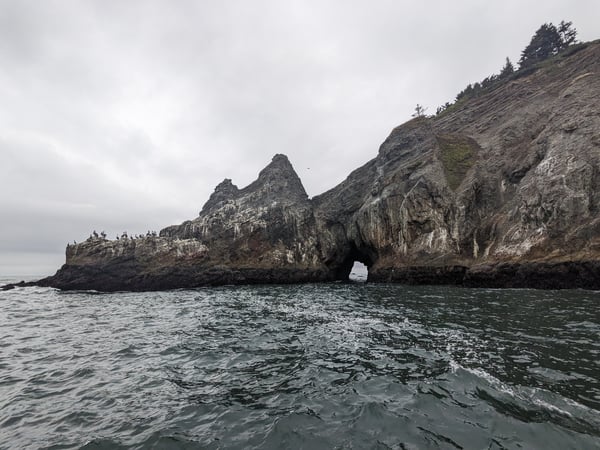 a view of cape falcon from the water