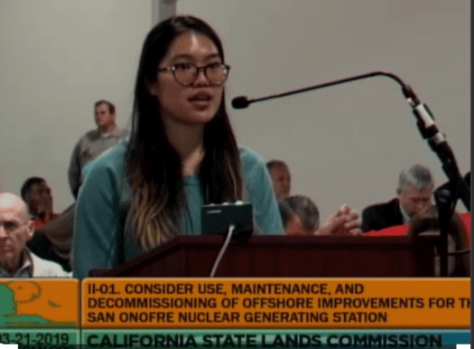 Amy Foo Commenting at State Lands Commission
