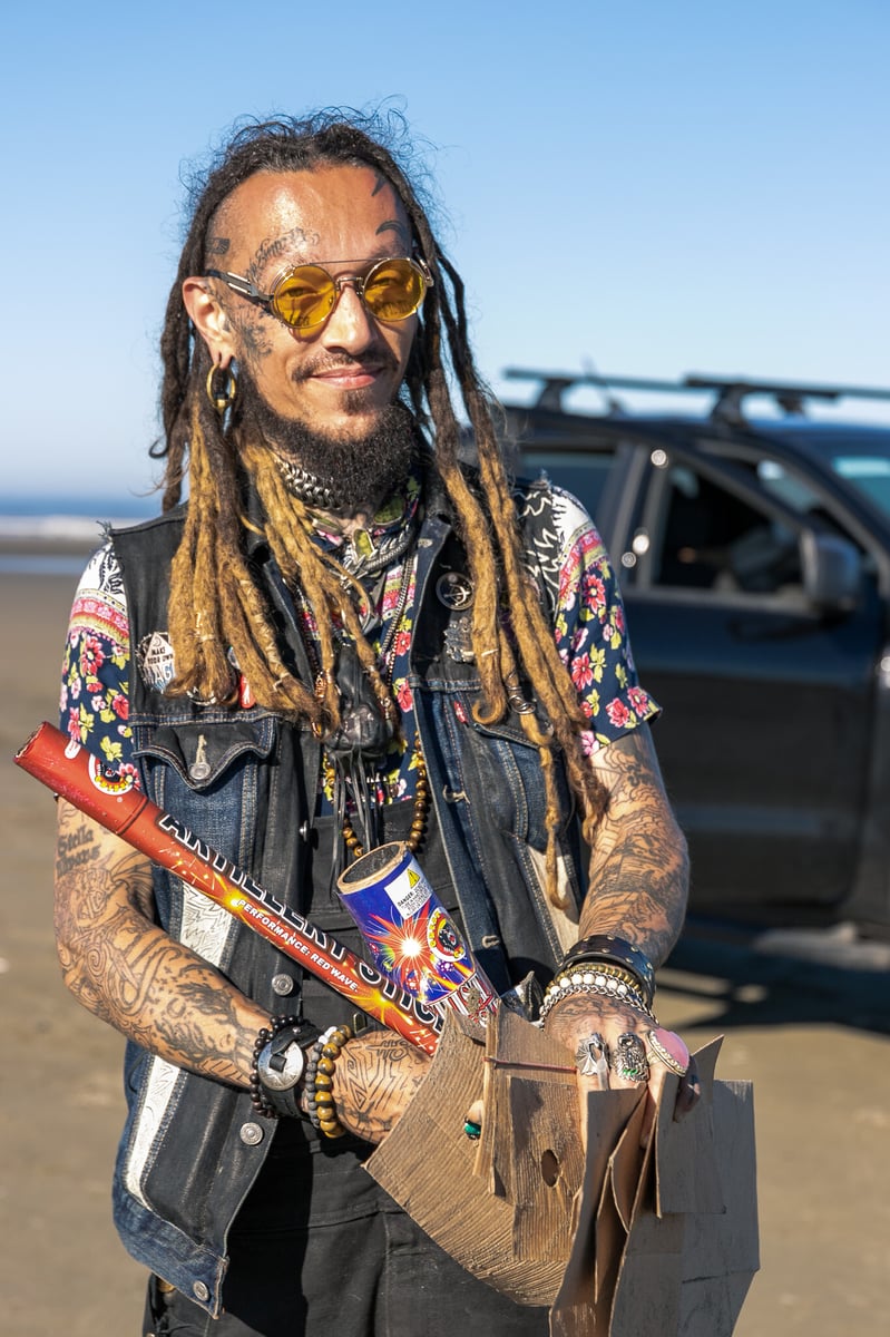 Volunteer Cleaning the Beach (Namaste)