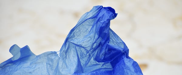 Plastic bag on beach