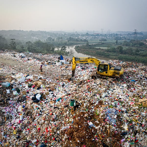 Huge landfill of trash