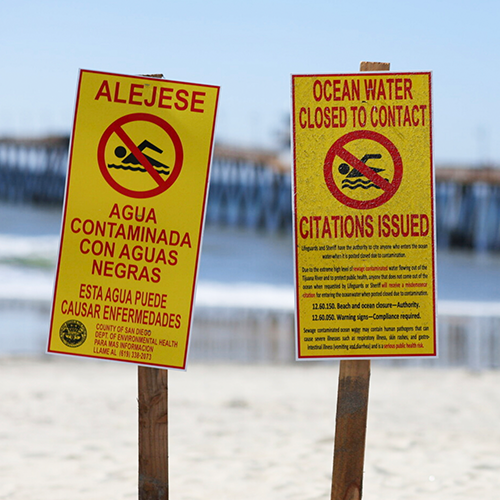 Contaminated Water Closes Beaches