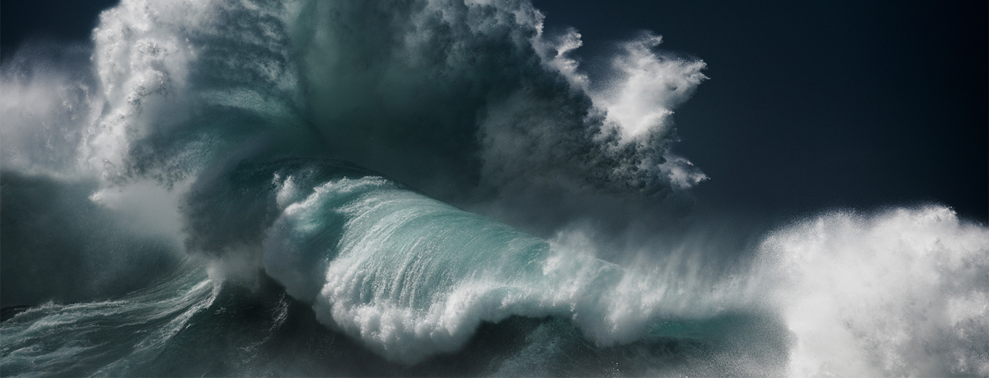 A giant wave that looks like a storm