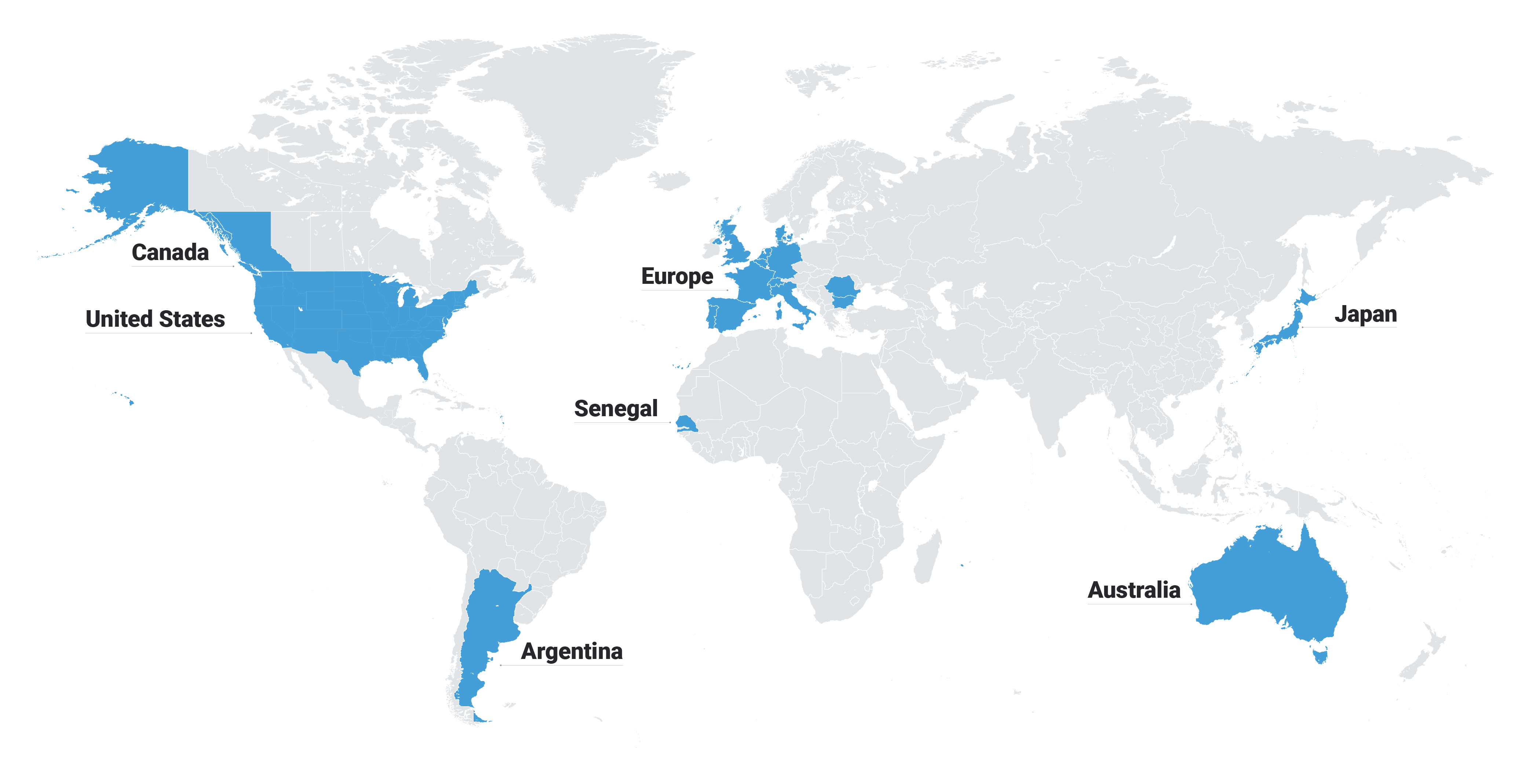 map of Surfrider Foundation global affiliates