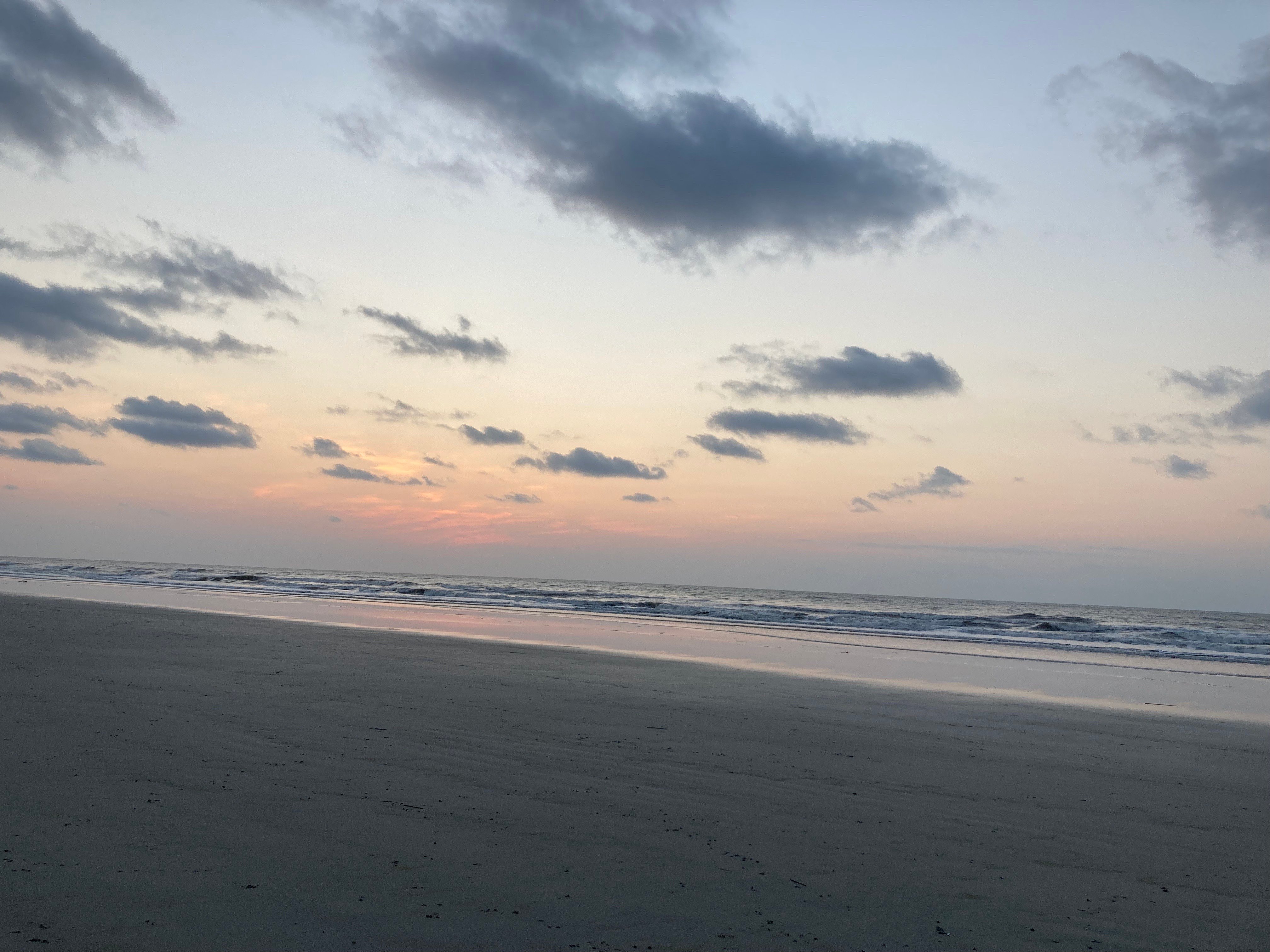 Atlantic Ocean shoreline, sunrise