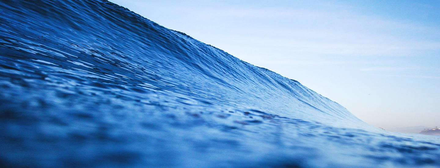 A blue ocean wave
