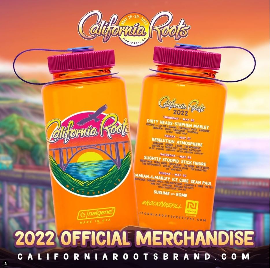 Reverb 2022 Cali Roots Water Bottles