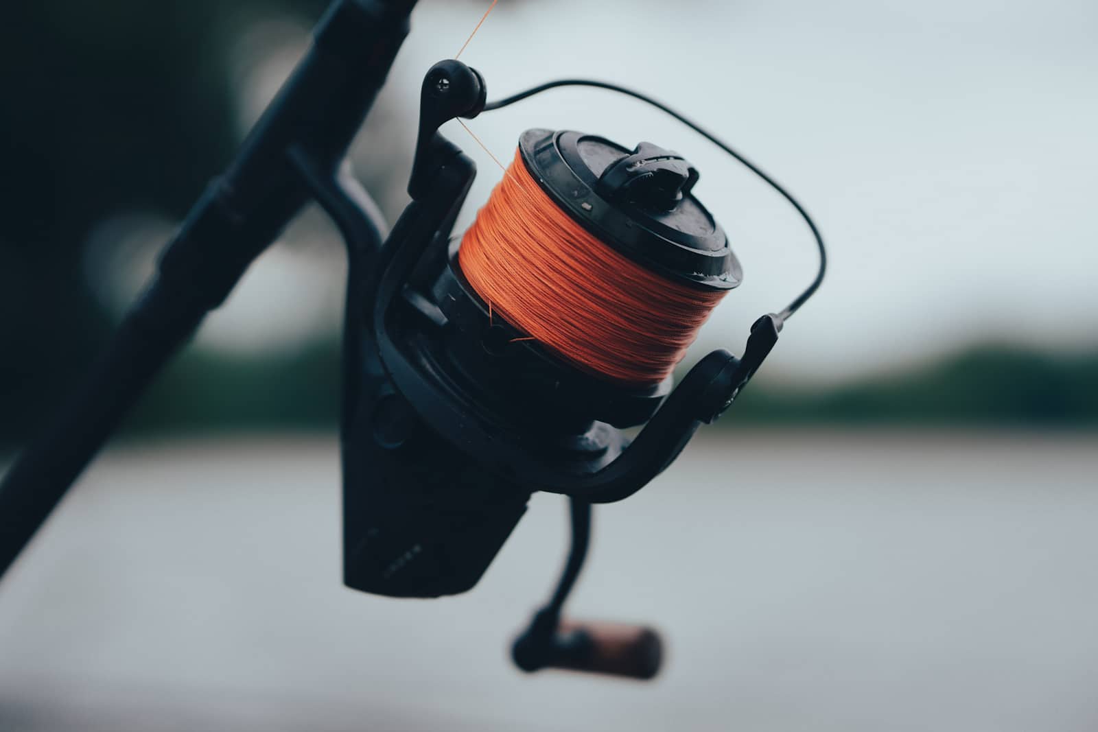 A close-up image of a reel of fishing line.
