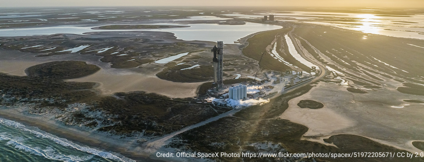 Boca Chica site with Starship stack_0321_flickr Official SpaceX Photos_1440w_w credit