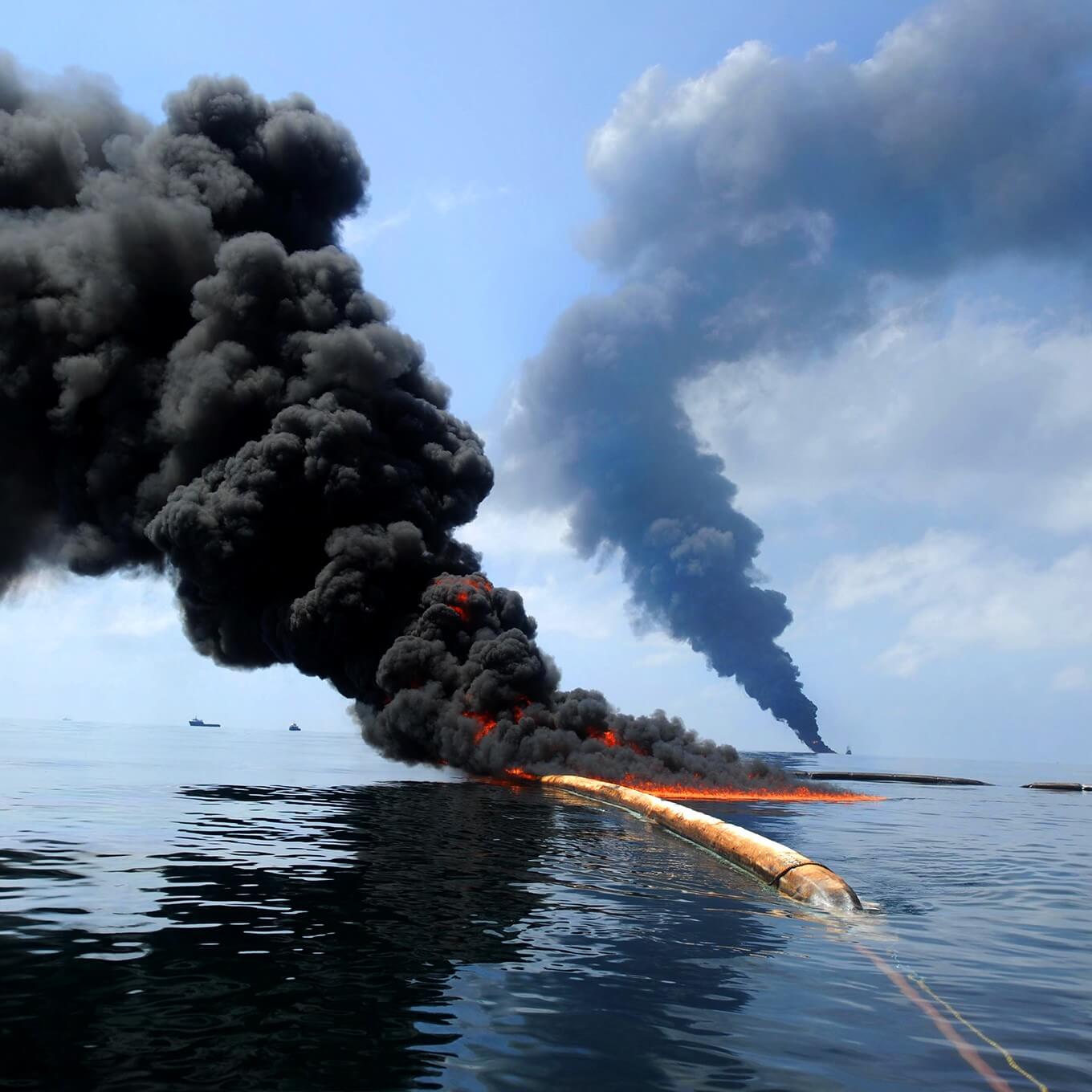 oil spill in the ocean